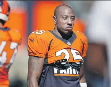  ?? David Zalubowski Associated Press ?? AFTER NINE SEASONS with the Denver Broncos, cornerback Chris Harris Jr. switches allegiance­s.