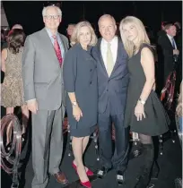  ?? MARC MURI ?? At the top: Capital campaign honorary co-chair André Desmarais, wife France Chrétien Desmarais, capital campaign co-chair Mark Smith and gala chair Lisa Mierins Smith bask in the glow of a spectacula­r night.