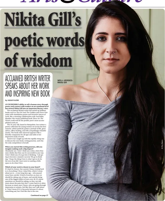  ?? ?? WELL-VERSED: Nikita Gill