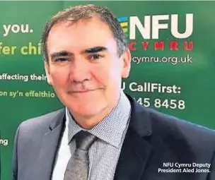 ??  ?? NFU Cymru Deputy President Aled Jones.