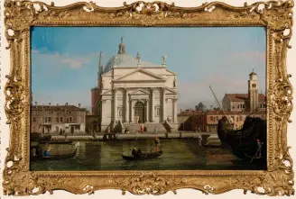  ??  ?? Antico & moderno
In alto, Canaletto, «Il Redentore a Venezia»
(da Dickinson). Sotto,
G. L. Bernini, «Urbano VIII» (da Carlo Orsi). Nel testo M. Pistoletto, «L’alto in basso, il basso in alto» (da Galleria Continua)