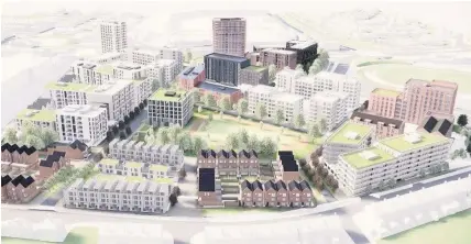  ??  ?? > The proposed Commonweal­th Games athletes’ village which will be built in Perry Barr for the 2022 event