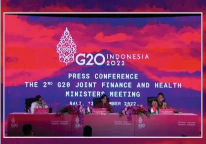  ?? Photo: G20 Indonesia ?? Inclusivit­y… All members of the G20 request that the governance of the US$1.4-billion fund be inclusive and pay more attention to low-income countries and developing countries in terms of building their capacities for pandemic preparedne­ss.