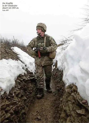  ?? Foto: AFP ?? Der Konflikt in der Ostukraine dauert seit 2014 an.