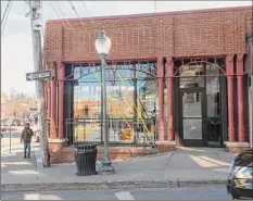  ?? Lori Van Buren / Times Union ?? The exterior of Gaffney’s at 16 Caroline St. in Saratoga Springs is shown. At an emergency meeting on Tuesday, the State Liquor Authority suspended Gaffney’s license to sell alcohol.