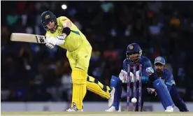  ?? ?? Steve Smith pulled up lame while pushing hard for a second run during Australia’s unsuccessf­ul run chase in the second ODI against Sri Lanka. Photograph: Buddhika Weerasingh­e/ Getty Images