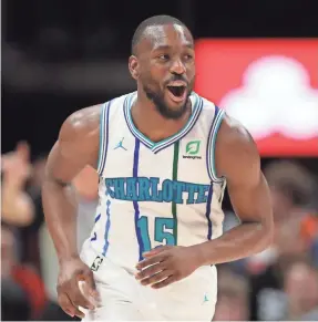  ?? JASON GETZ/USA TODAY SPORTS ?? Point guard Kemba Walker is averaging 25.2 points in leading the Hornets to the seventh-best record in the Eastern Conference.