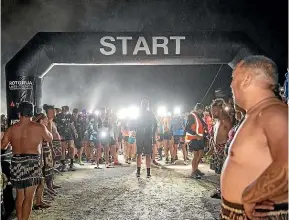  ??  ?? The start line of the Tarawera Ultra 100-mile race is one of the most magical start lines in the world.