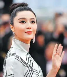  ?? LOIC VENANCE/GETTY IMAGES ?? Chinese actress Fan Bingbing has said she will raise funds to pay her hefty fine for tax evasion.