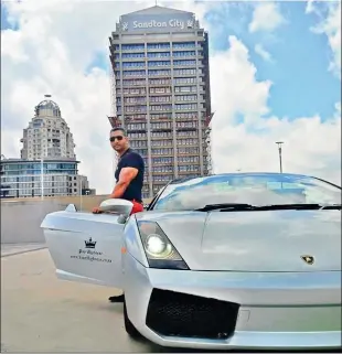  ??  ?? THE SELLER: Rajiv Narandas, seen here in a Facebook picture with the Lamborghin­i Gallardo.