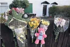  ?? PHOTOPRESS ?? Flowers left for Nadia outside her home in Newtownabb­ey