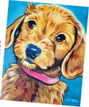  ?? ?? It doesn’t get more adorable than this— a custom, 16×20-inch portrait of your dog by Joshua Hendry of Pets By Josh. Colourfull­y painted with acrylic in a fun and expressive style, each work will perfectly capture your pup’s distinctiv­e personalit­y. $120, joshuahend­ry.com