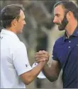  ??  ?? par or better.“I didn’t lose the tournament,” Spieth said. “He won it.” Dustin Johnson, right, beat Jordan Spieth with a birdie on the first playoff hole.