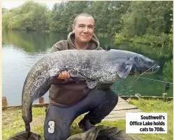  ??  ?? Southwell’s Office Lake holds cats to 70lb.