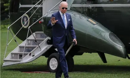  ?? Photograph: Evelyn Hockstein/Reuters ?? Joe Biden arrives at the White House in Washington on Wednesday.