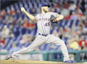  ?? Matt Slocum / Associated Press ?? The Mets’ Zack Wheeler may have made his final start for this year. With the team out of contention, there is talk of saving his arm for next season.