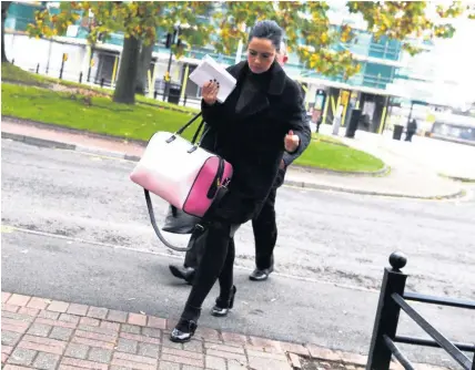  ?? Andrew James ?? > Tammy Gunter arriving at Merthyr Crown Court yesterday