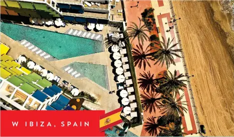  ?? ?? CHILL OUT: clockwise from main: W Ibiza from above; relaxing on the beach; Cool Corner room