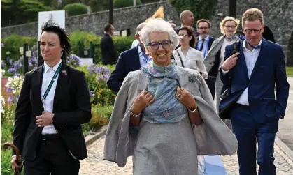  ?? Photograph: Horacio Villalobos/Corbis/Getty ?? The president of the European Central Bank, Christine Lagarde (centre), says corporate profits accounted for about two-thirds of inflation in 2022.