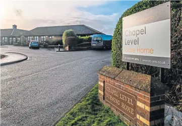  ??  ?? INSPECTION: Cleaning standards at Chapel Level Nursing Home have been criticised.