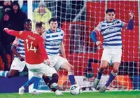  ?? (AFP) ?? Manchester United’s Christian Eriksen (left) during the English FA Cup fourth round match against Reading in Manchester on Saturday.