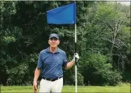  ?? Contribute­d photo ?? Jay Dempsey, pictured here on the 15th green on his home course, Shennecoss­ett Golf Course in Groton, went eagle-ace in consecutiv­e shots at Indian Hill CC on May 17.