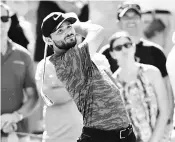  ??  ?? Kyle Stanley of the United States plays his shot from the eighth tee during the third round of The Players Championsh­ip at the Stadium course at TPC Sawgrass in Ponte Vedra Beach, Florida. — AFP photo