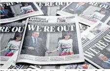  ??  ?? Die britischen Medien kannten klarerweis­e nur ein Thema: Brexit