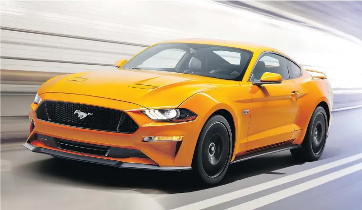  ?? — FORD ?? The 2018 Ford Mustang rises anew with the first significan­t updates since 2015