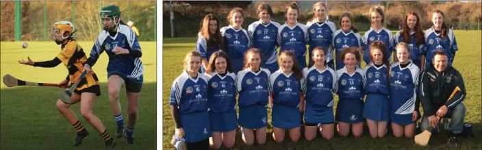  ??  ?? Shauna O’Leary (Rathnure) wins the ball from Rita Doyle. The beaten finalists from Craanford-Monaseed.