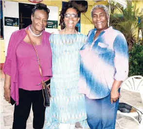  ??  ?? From left: Joyce Perry Jacobs, Beverly Manley Duncan and Dorothy Buchanan at Calabash.