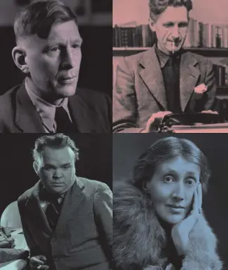  ??  ?? W.H.Auden, George Orwell, Cyril Connolly, Virginia Woolf
