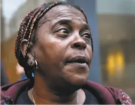  ??  ?? Above: Miracle Messages founder Kevin Adler, who tries to reunite homeless people with their families, visits with a man sitting in Union Square.Left: Beverly Stevenson, an ambassador with Miracle Messages, sheds a tear after assisting Brad Urmston-Parish, whom she tried to reconnect with his mother in New Jersey.