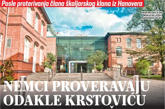  ??  ?? goran krstović je dve nedelje bio lečen u hanoversko­j bolnici