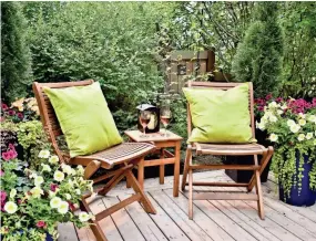  ?? GETTY IMAGES PHOTOS ?? Unleash your creativity to turn your patio or balcony into a stylish and inviting retreat where you can relax and unwind.