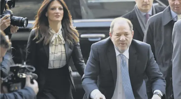  ??  ?? 0 Harvey Weinstein is currently serving a 23-year sentence for rape – but a proposed £15m settlement for his accusers has been met with derision