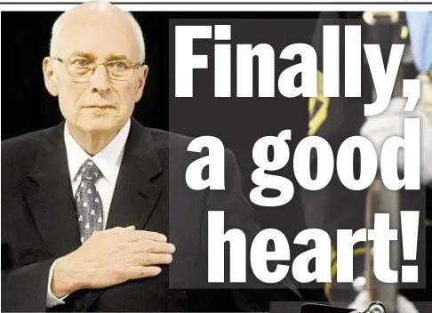  ?? Photo by EPA ?? Former Veep Dick Cheney got heart transplant and is recovering in a Virginia hospital.