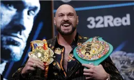  ?? Tom Jenkins/The Guardian ?? Tyson Fury insists his Wembley fight with Dillian Whyte is ‘definitely the last one’. Photograph:
