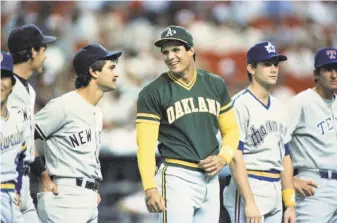  ?? Steve Campbell / Houston Chronicle 1986 ?? Jose Canseco often was the center of attention during his playing days. He now is one of the A’s studio analysts. Said Canseco: “It’s going to be interestin­g . ... I’m going to call it like I see it.”