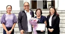  ?? CONTRIBUTE­D PHOTO ?? Clark Developmen­t Corp. President and CEO Agnes Devanadera (second from right) with Justice Undersecre­tary Raul Vazquez (second from left) and Assistant Secretarie­s Michelle Anne Lapuz (left) and Majken Anika Gran-Ong.