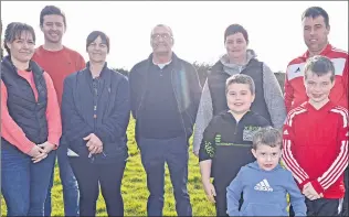  ?? (Pic: P O’Dwyer) ?? The family of the late Kevin ‘Kappa’ Quinn at the poc fada in Glanworth last weekend - Hanna Gordon, Sean Óg, Sean and Helena Quinn, William, Tasha, Kevin, Shane and Kayden Connolly.