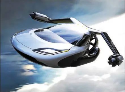  ?? PHOTO SUBMITTED TO DIGITAL FIRST MEDIA ?? An artist’s rendering of the Terrafugia TF-X: Cruise Mode.
