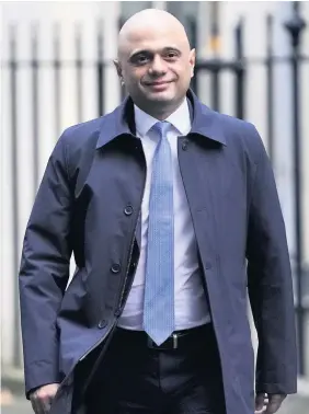  ?? PETER SUMMERS ?? Chancellor Sajid Javid