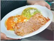  ?? Javier Cabral ?? 5. Puebla-style picaditas can be served with seared beef cecina, as above, at El Zarape Mexican Flavor Restaurant. For breakfast, get them with eggs.