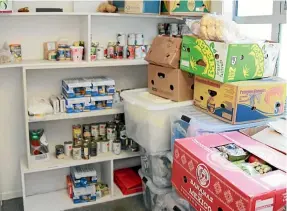  ?? MARK TAYLOR/STUFF ?? Tauranga’s Te Manu Toroa, a low-cost, high-needs access service with three GP clinics, also runs a small foodbank for patients.