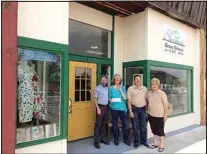  ?? TEHACHAPI NEWS FILE PHOTO ?? From left, Charles White presented a facade grant check to Virginia Sheridan along with Scott Hammer and Linda Pettitt on behalf of Main Street Tehachapi in July 2017.