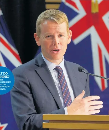  ?? Photo / NZME ?? Police Minister Chris Hipkins encountere­d little hostility from National counterpar­t Mark Mitchell.