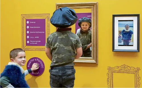  ?? ?? PICTURE PERFECT: There’s plenty of fun activities for children at Aberdeen Art Gallery, why not dress up for a self-portrait?