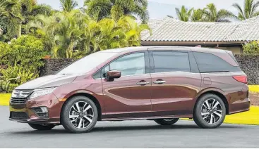  ?? Honda photos ?? The 2018 Honda Odyssey is the fifth generation of Honda’s perenniall­y popular minivan. In every element of its design, the new Odyssey was created to meet the needs of families in their everyday lives, providing comfort, confidence-inspiring...