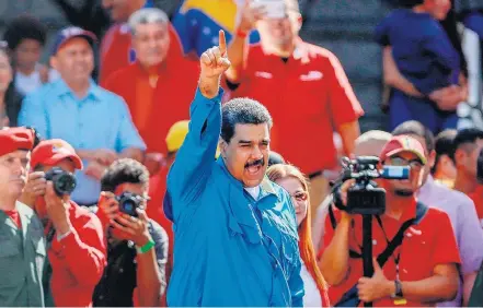  ?? CRISTIAN HERNÁNDEZ/EFE ?? Maduro. Presidente venezuelan­o se colocou à disposição ‘dos setores revolucion­ários’ para lançar candidatur­a à reeleição